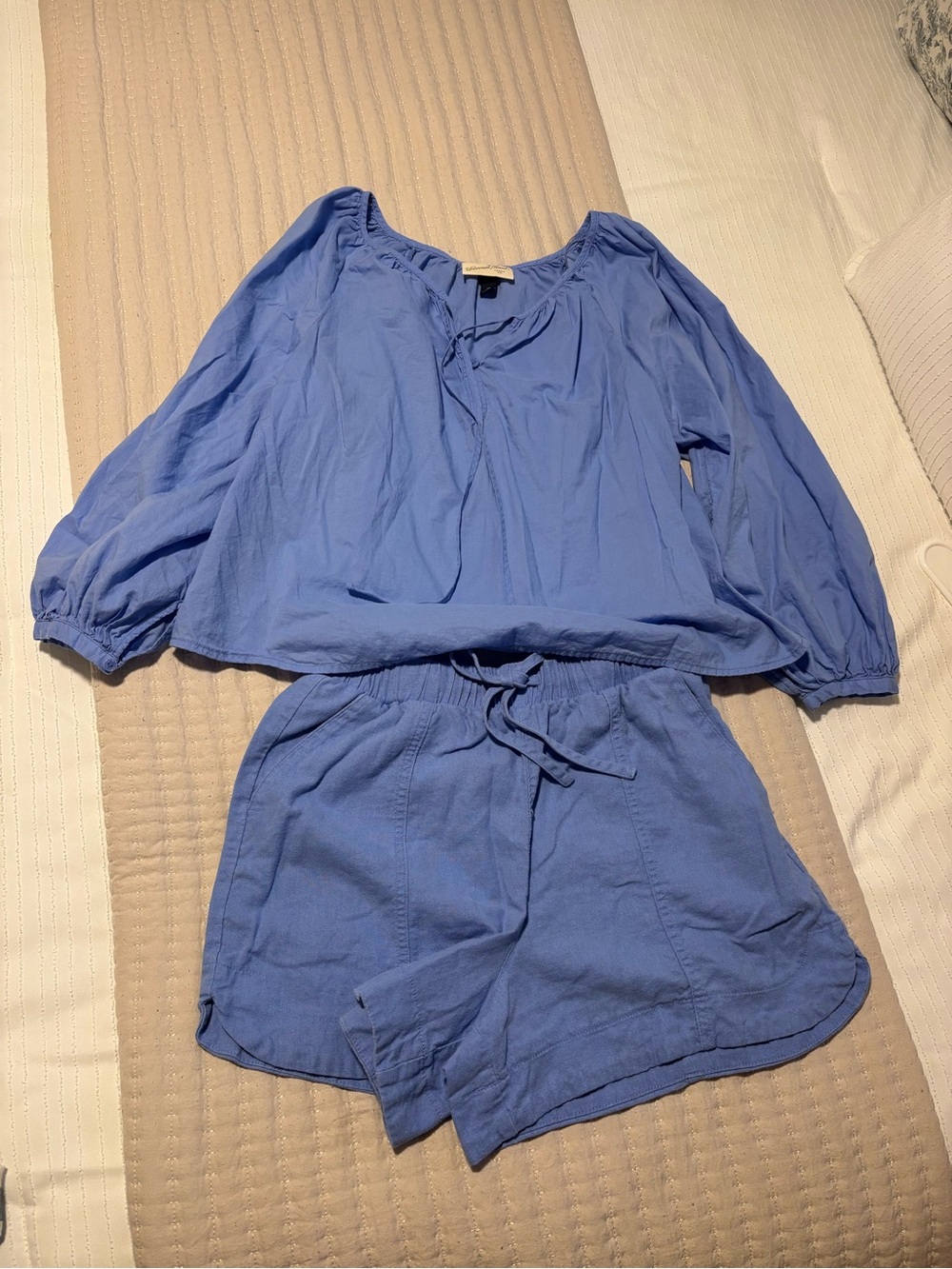 Women's Blue Lightweight Matching Set